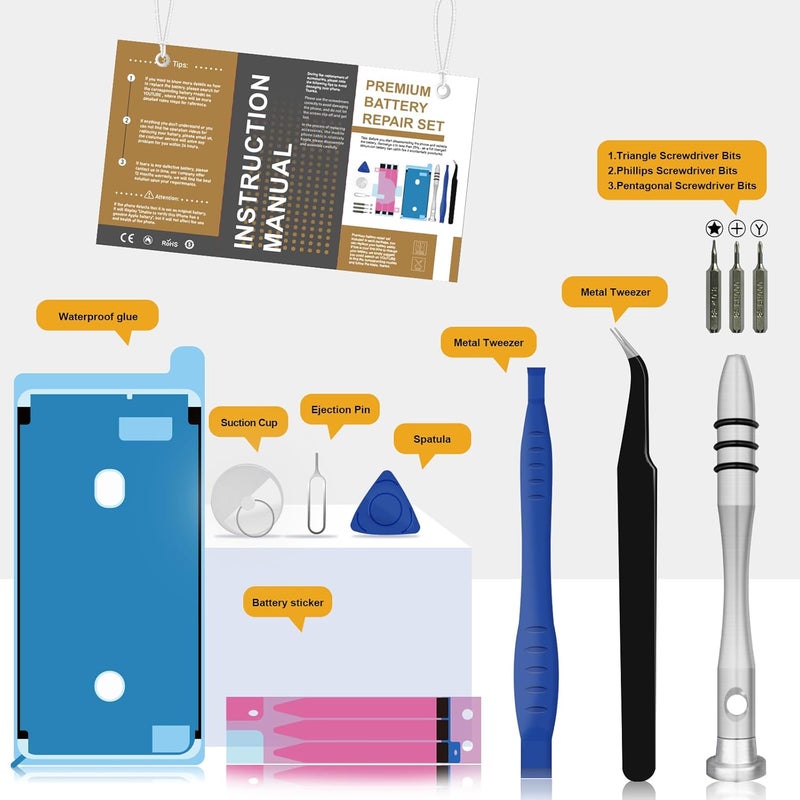 BEBAT Replacement for iPhone 7 Battery, 3800mAh High Capacity Li-ion Polymer Replacement Battery for Model (A1660 A1778 A1779) with Professional Repair Tool Kits - Image 4